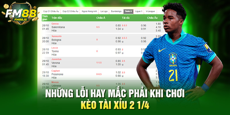 Tài Xỉu 2 1/4 Là Sao? Giải Nghĩa Chi Tiết Để Bạn Cược Thông Minh Hơn 4 Những lỗi hay mắc phải khi chơi kèo tài xỉu 2 1/4